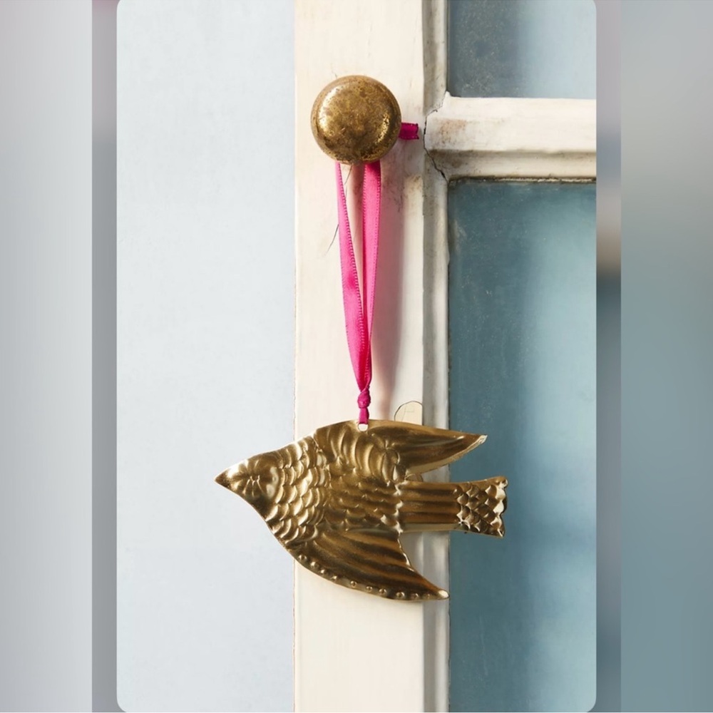 Free People Gilded T in north Dove Ornament